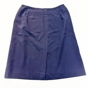 Carslisle Navy A-Line Long Skirt Back Slit Fully Lined Size 14